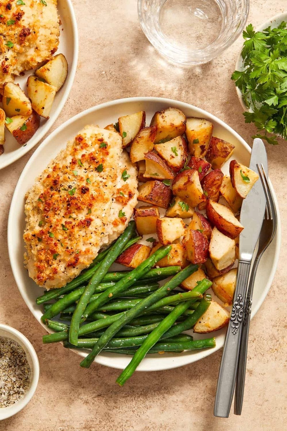 Parmesan Crusted Chicken Sheet Pan Dinner